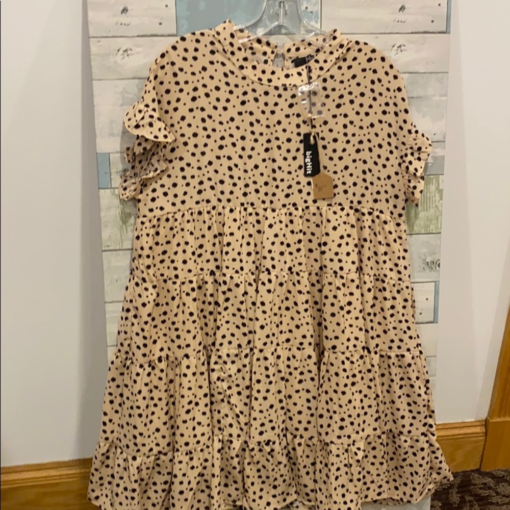 Leopard print mini dress